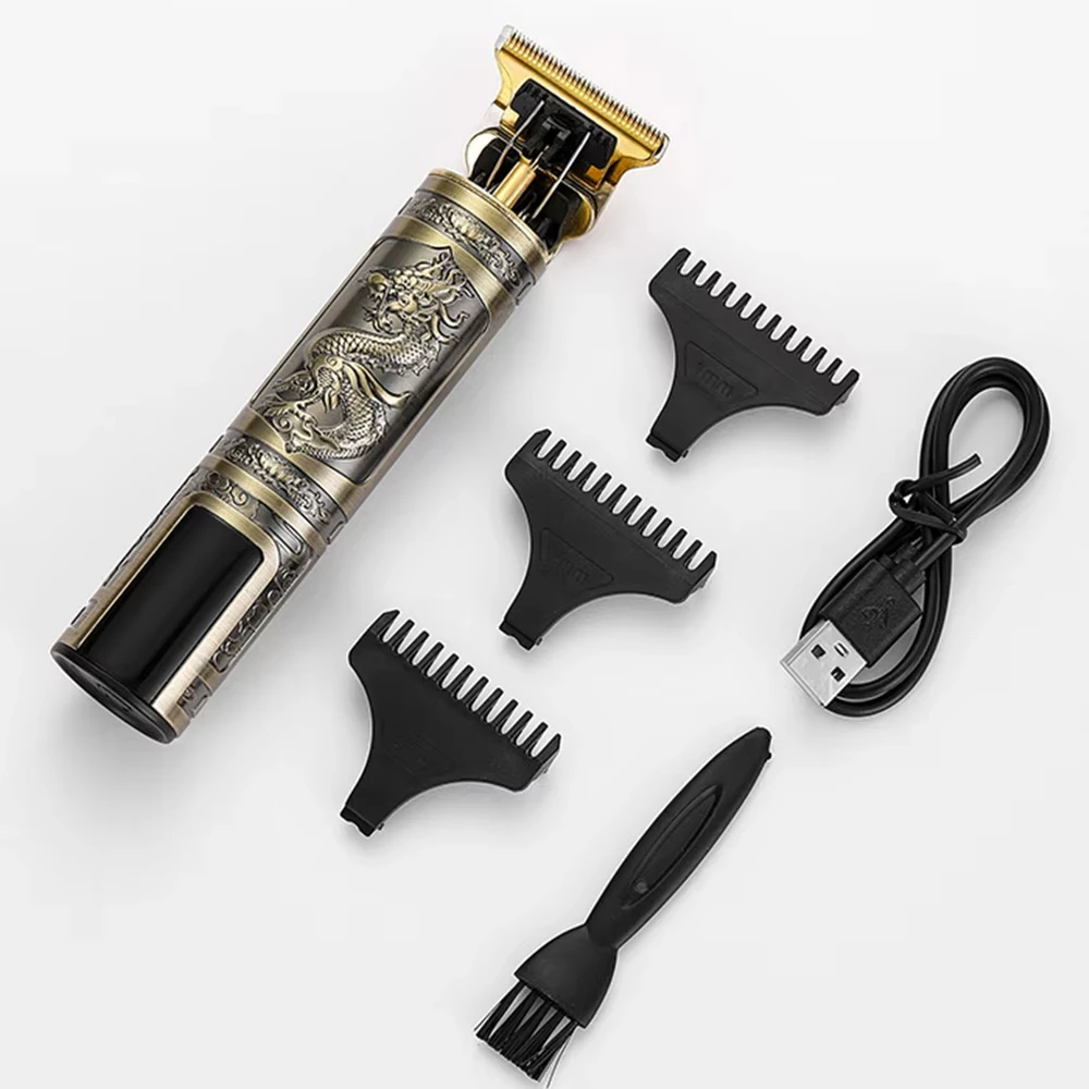 Professional T9 Hair Clipper Cordless USB Beard Trimmer Kit - Haircut Grooming Machine for Stylists Hair Cutting Tool