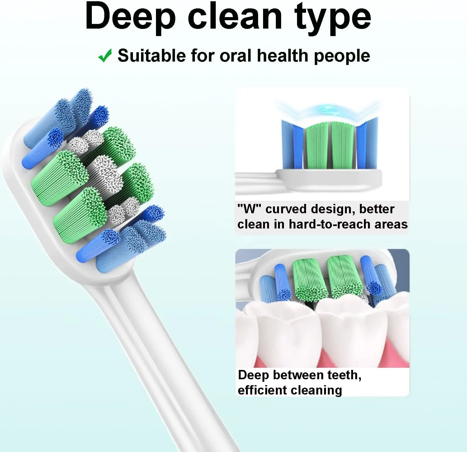 For Phili Sonic Care Toothbrush Brush Head HX3/HX6/HX9 Series HX3210/3211/6150/6500/6510/6530/9342/6730 Replacement Brush Heads
