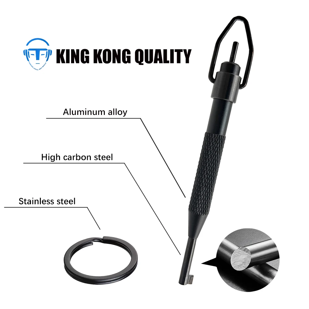 Rotating Release Tool, High Carbon Steel + Aluminum Alloy, with Key Ring, Universal for Most Standard Restraint Devices