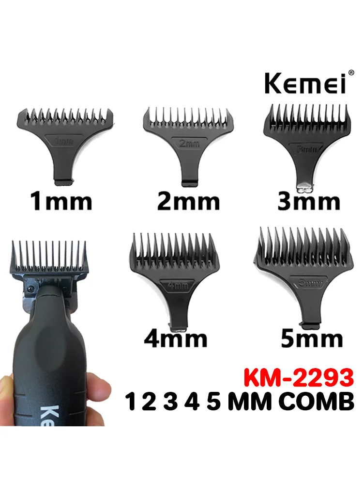 Hair Trimmer Limit Comb Universal Black Guards Hairdresser Hair Cutting Guide for KEMEI KM-2299 KM-2293 1 2 3 4 5mm Comb