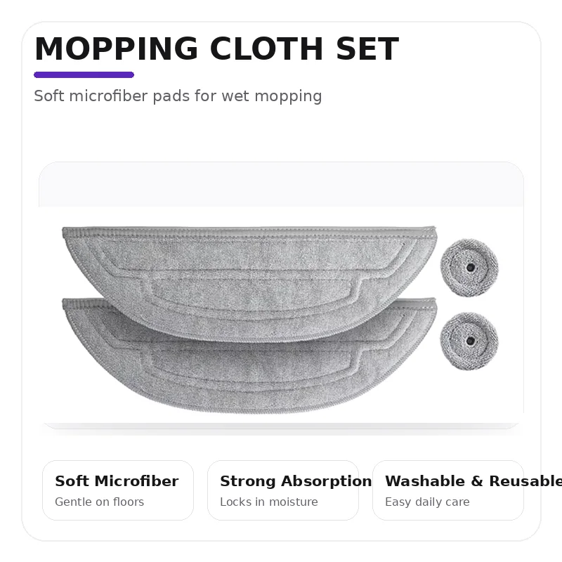 For Roborock S8 Maxv Ultra Vacuum Cleaner Accessories Mian Brush Side Brush Mop Pads Cloth Dust Bag Hepa Filter Spare Parts