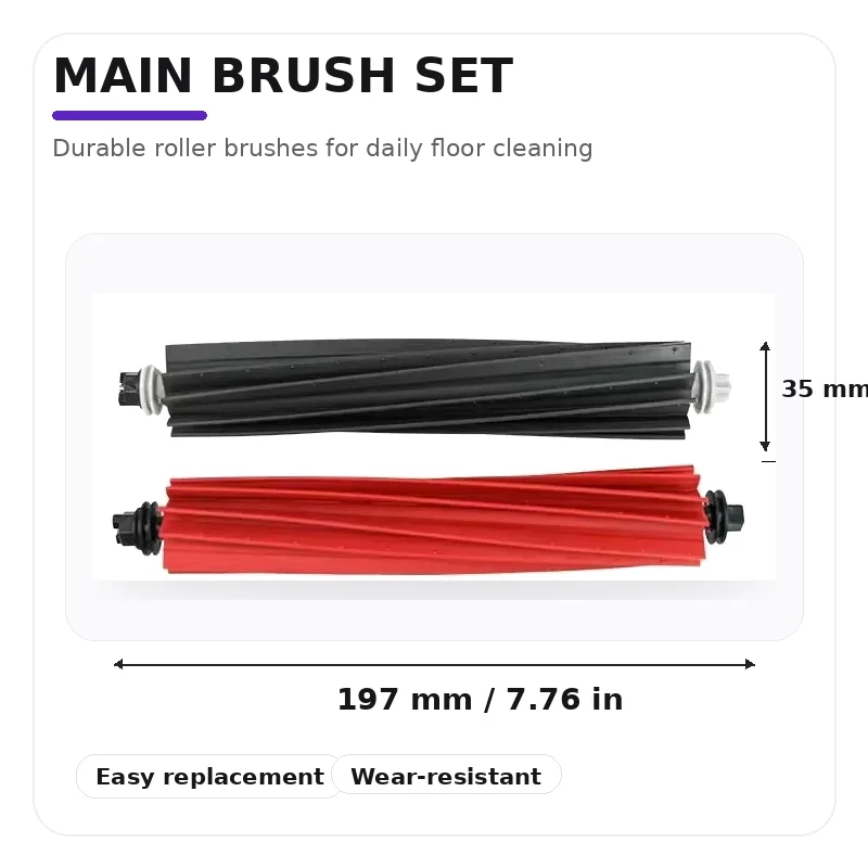 For Roborock S8 Maxv Ultra Vacuum Cleaner Accessories Mian Brush Side Brush Mop Pads Cloth Dust Bag Hepa Filter Spare Parts