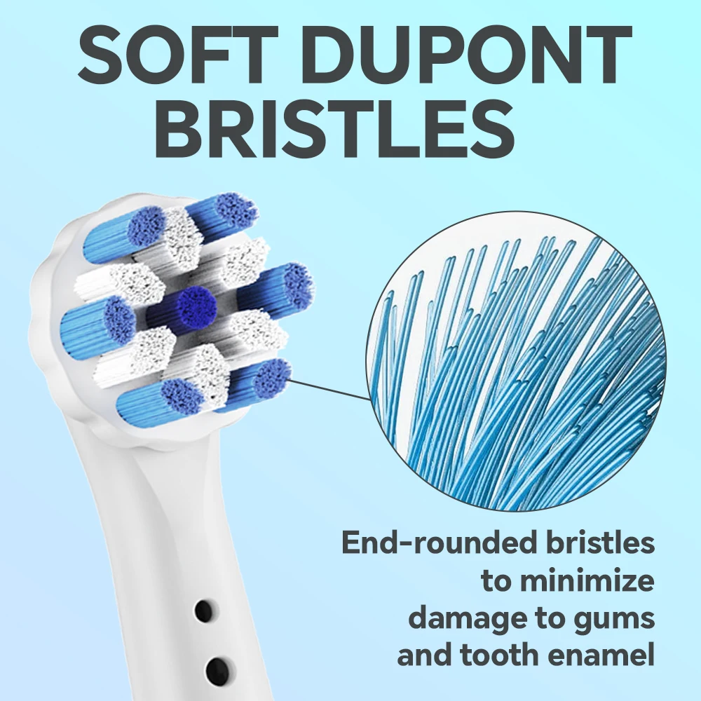 Rotation Replacement Brush Heads Compatible with Oral B iO 2/3/4/5/6/7/7G/8/9/10 Series Electric Toothbrush (4/8/12 Pcs)