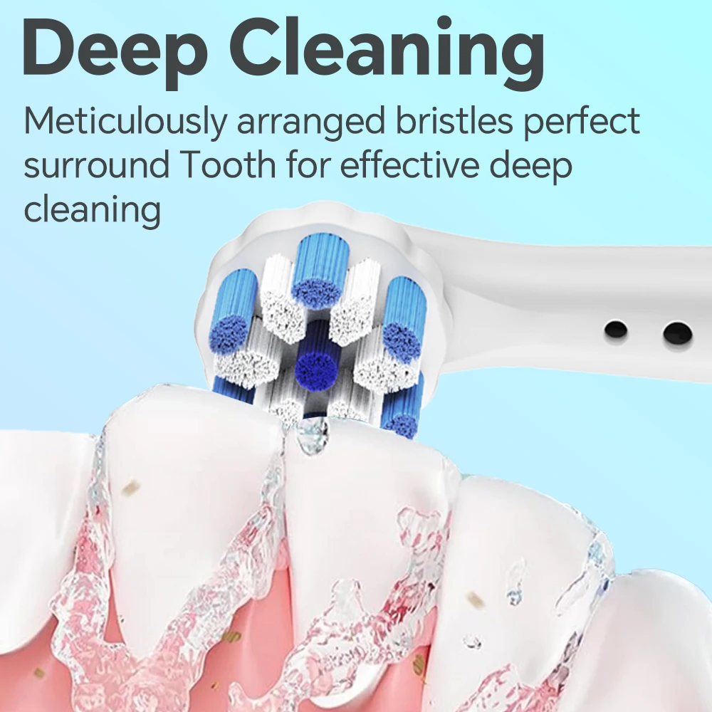 Rotation Replacement Brush Heads Compatible with Oral B iO 2/3/4/5/6/7/7G/8/9/10 Series Electric Toothbrush (4/8/12 Pcs)