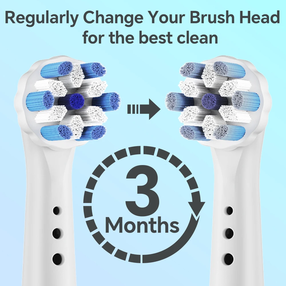 Rotation Replacement Brush Heads Compatible with Oral B iO 2/3/4/5/6/7/7G/8/9/10 Series Electric Toothbrush (4/8/12 Pcs)