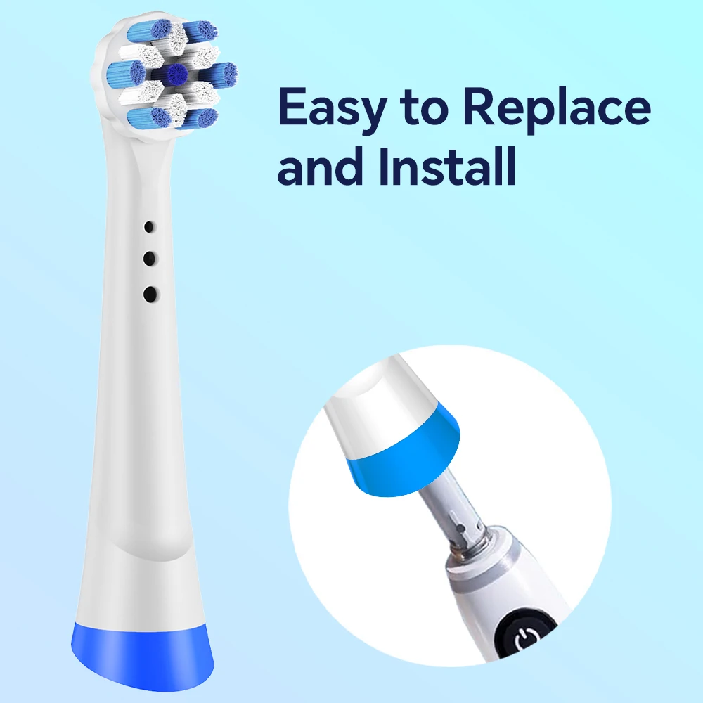 Rotation Replacement Brush Heads Compatible with Oral B iO 2/3/4/5/6/7/7G/8/9/10 Series Electric Toothbrush (4/8/12 Pcs)