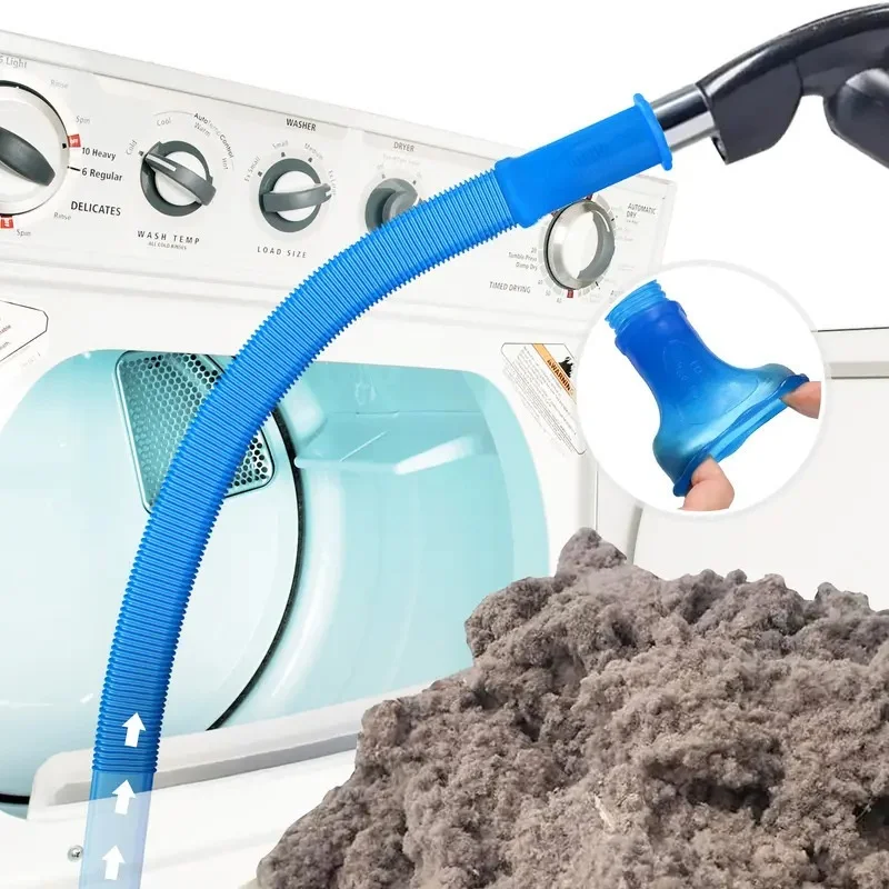 New Dryer Vent Cleaner Hose with Elastic Connector Compatible with Most Vacuum Cleaner, Quickly Lint Remover Cleaning Supplies
