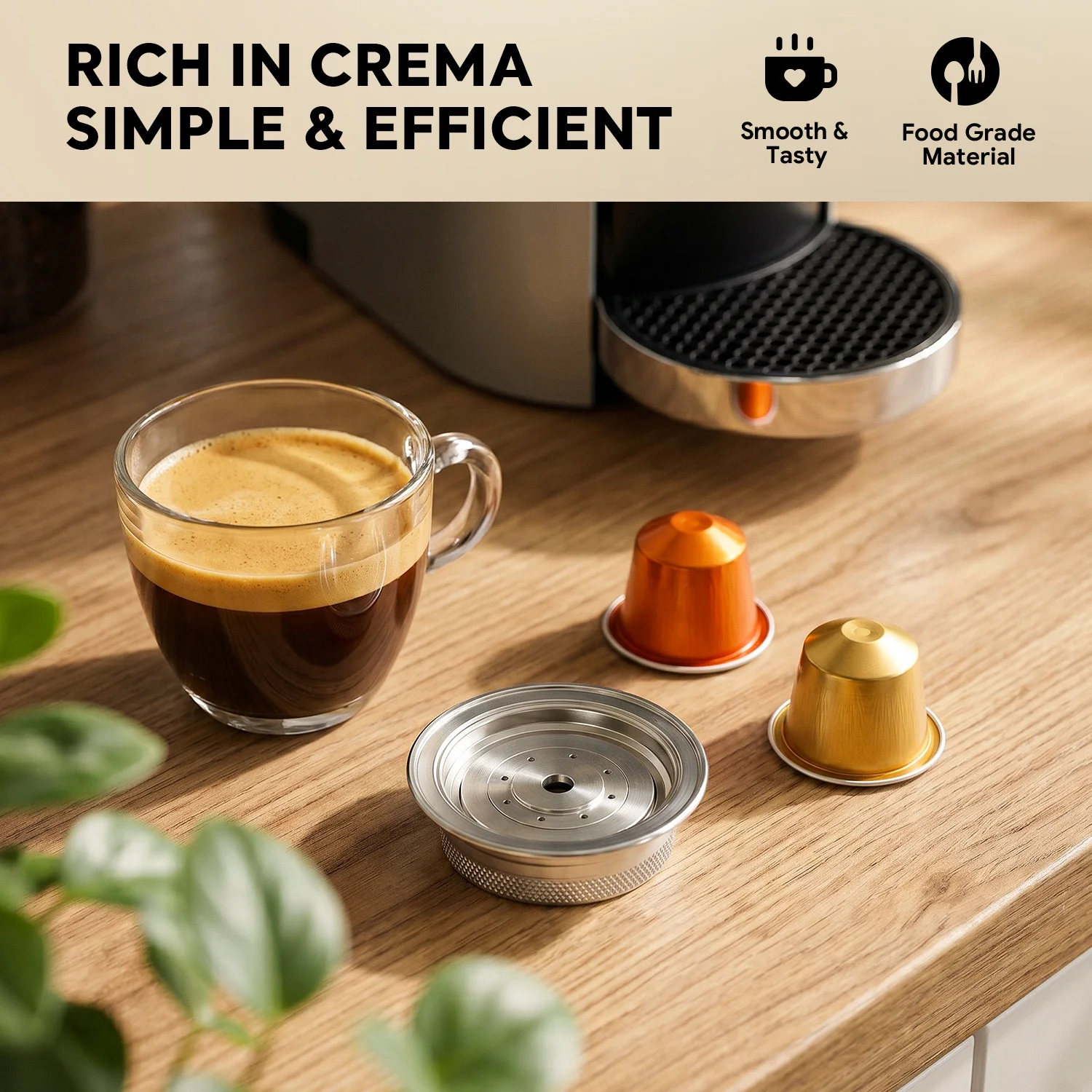 Reusable Coffee Capsule Adapter for Nespresso Vertuo Pop / VertuoLine Next – Converts to Vertuo Pods Compatible Accessory