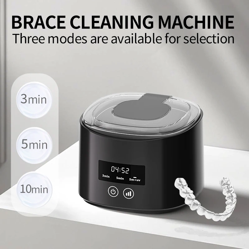 50KHZ Ultrasonic Braces Cleaning Machine USB Rechargeable Multi-Function Invisible Retainer Denture Machine