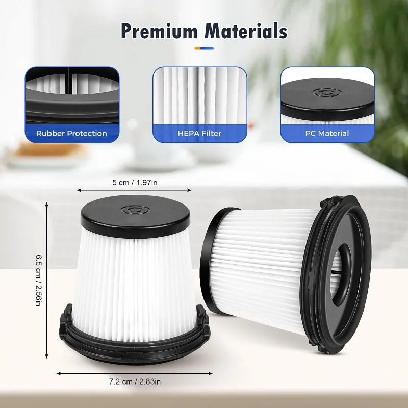 4Pack HEPA Filters, for Shark IW3511,IW3611,IW1111 Detect Pro Cordless Stick Vacuum Cleaner Shark BU3521 Clean Empty System