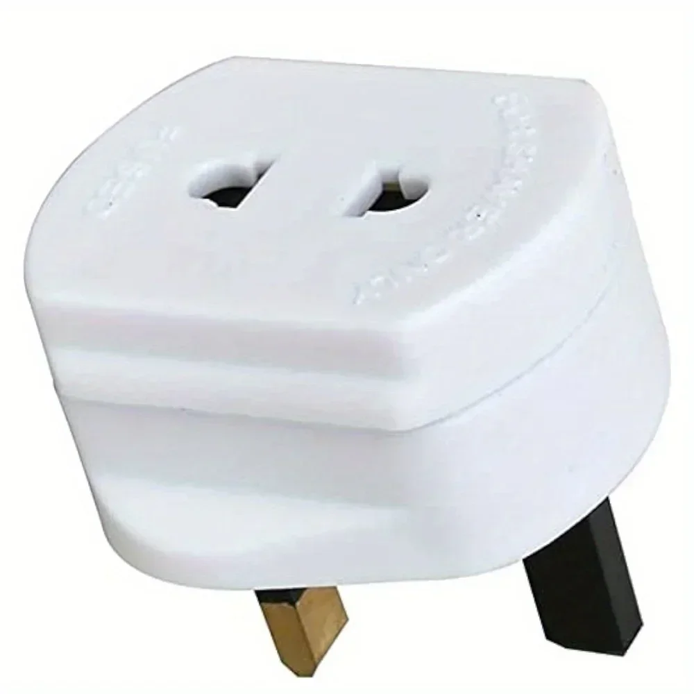 UK 2-Pin to 3-Pin Plug Adapter for Electric Toothbrush/Shaver Charging Bathroom Safe Razor Socket Converter with 3-Prong Charger