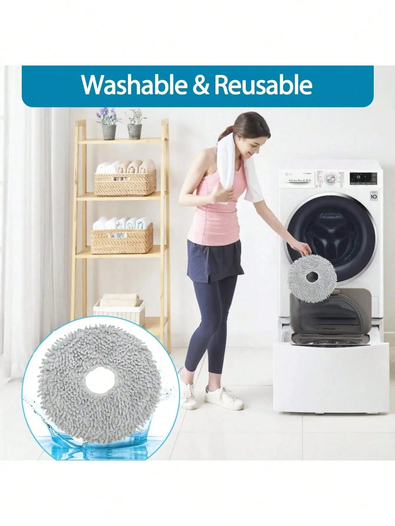 Mop Cloth For Xiaomi Robot Vacuum X20 +, X20 Plus X10+ X10 Plus Parts For Dreame Bot L10s Pro L10s Ultra S10, S10 Pro L20 Ult