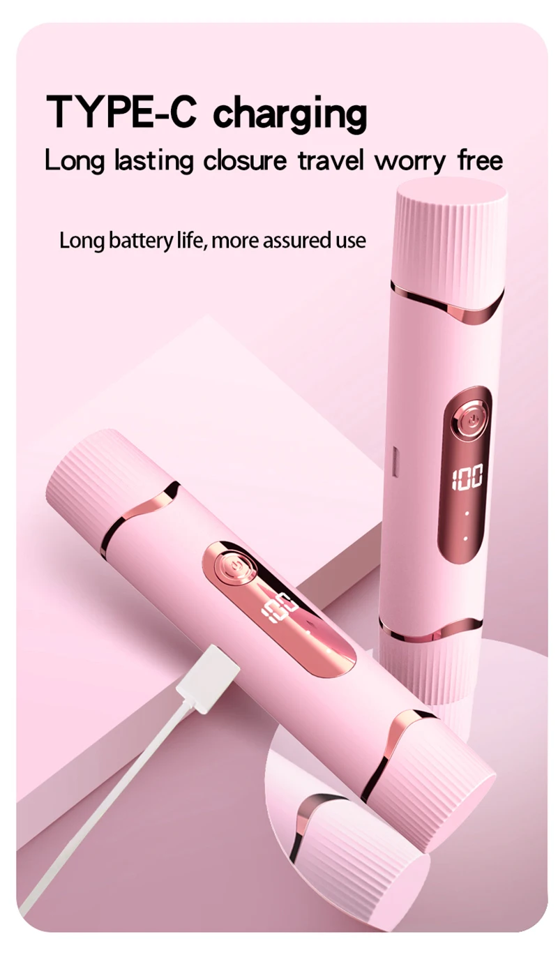 Dual-purpose Female Hair Trimmer 2-IN-1 Electric Shaver & Hair Clipper For Women Facial Leg Bikini Body Painless Hair Remover