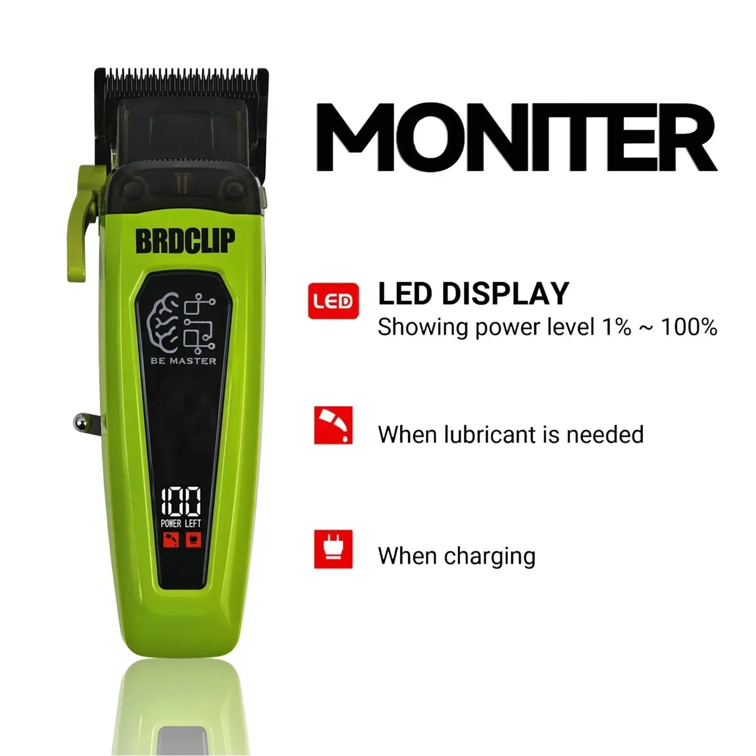 BRD 106 107 609 Professional Electric Hair Clipper Hair Trimmer DLC Blade with Base 7500RPM 8000RPM 7000RPM Barber Set BRDCLIP