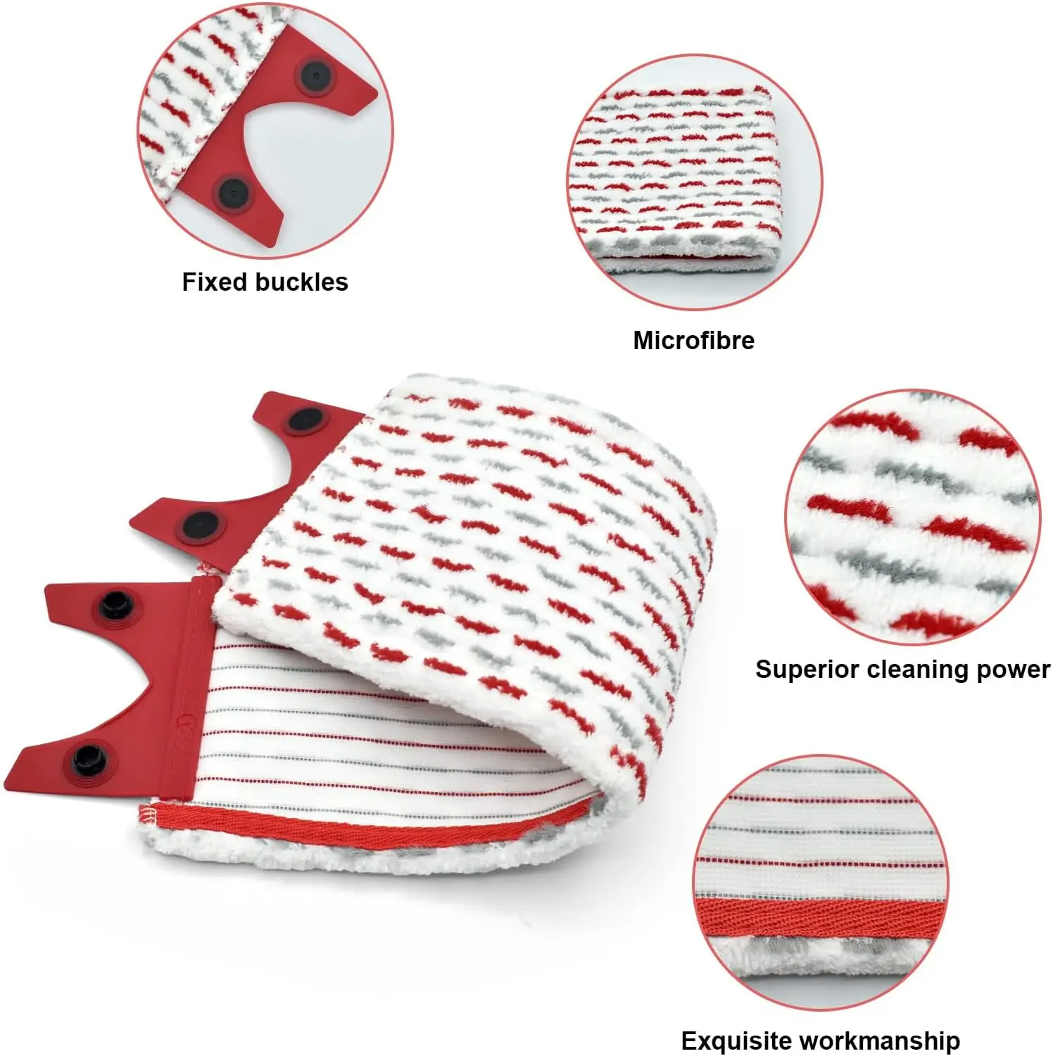 Mop Pad for Vileda 1-2 Spray, Microfibre Refill Pad Head for Vileda 1-2 Spray Mop/Ultramax/UltraMaT/UltraMax Max Plus/Easywring