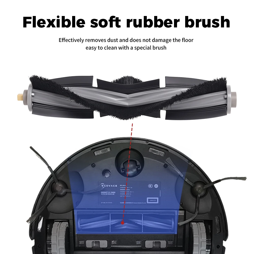 Main Brushes For Ecovacs Deebot T10 OMNI/TURBO/MAX/X1 Omni /TURBO/MAX/T20/T20 PRO PLUS/X1S PRO Robot Vacuum Cleaner Replacement