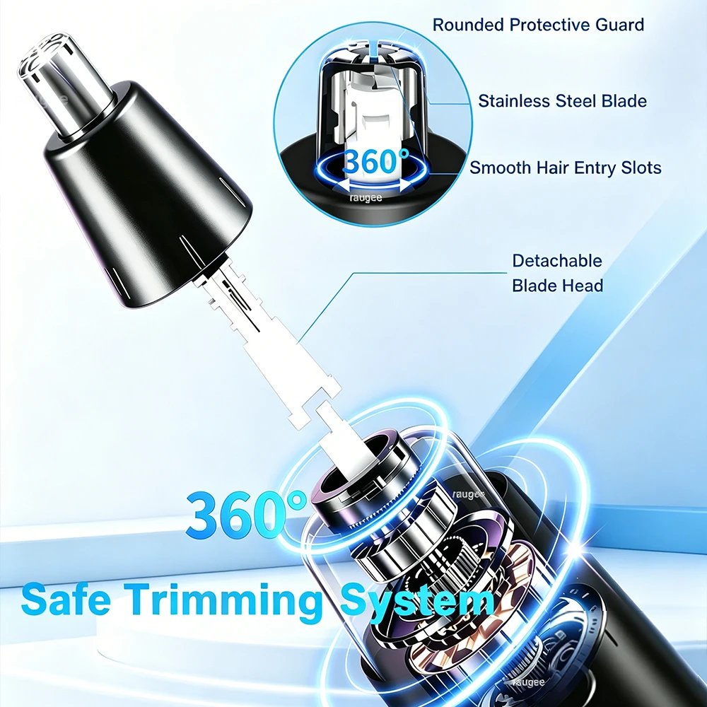 Nose Hair Trimmer for Men Mini Nose Hair Clipper Electric Nose Hair Remover USB Rechargeable Portable Nose and Ear Hair Trimmer