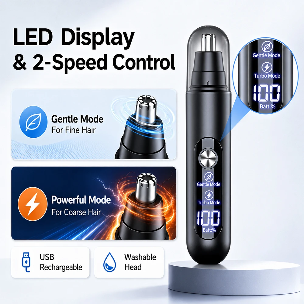Nose Hair Trimmer for Men Mini Nose Hair Clipper Electric Nose Hair Remover USB Rechargeable Portable Nose and Ear Hair Trimmer
