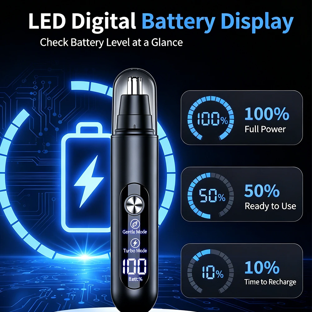 Nose Hair Trimmer for Men Mini Nose Hair Clipper Electric Nose Hair Remover USB Rechargeable Portable Nose and Ear Hair Trimmer