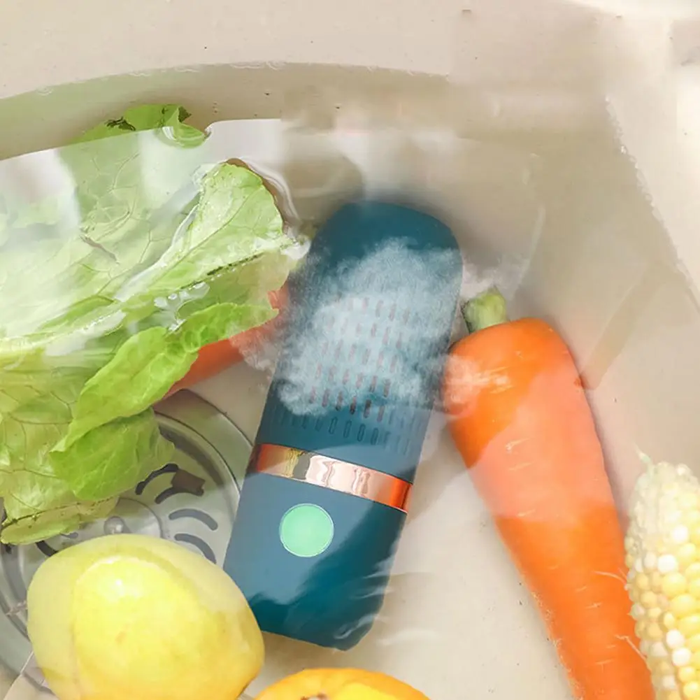 New Fruits Vegetables Washing Machine Capsule Shape Wireless Food Purifier Household Pesticide Disinfection Sterilizer Home Tool
