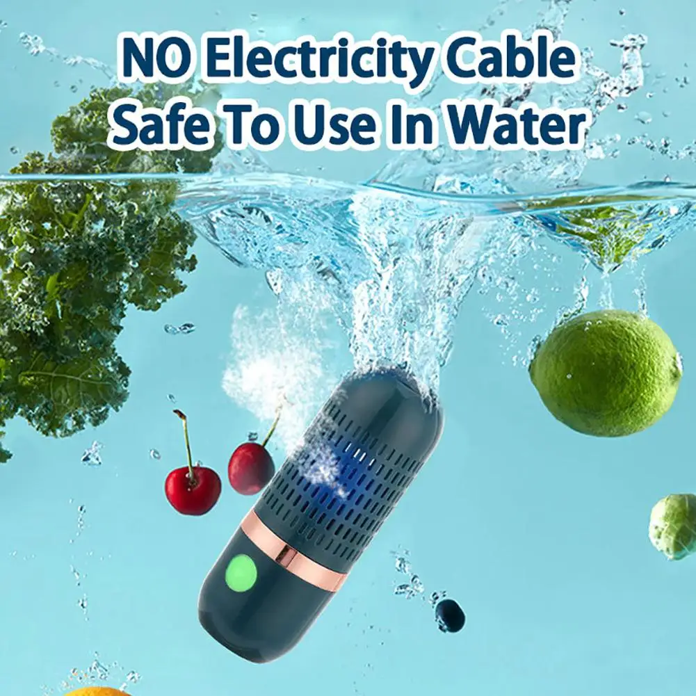 New Fruits Vegetables Washing Machine Capsule Shape Wireless Food Purifier Household Pesticide Disinfection Sterilizer Home Tool