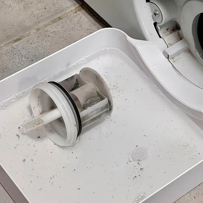 [New] [New] Washing Machine Drainage Tray 3D Printing Drain Funnel Drip Tray Cleans Lint Filters Stops Floor Spills