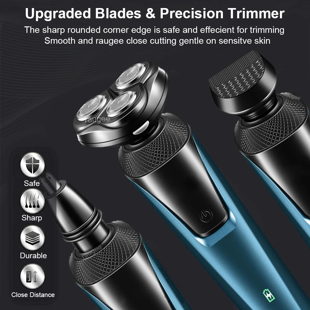 Electric Shaver for Men Portable Men's Electric Razor Beard Trimmer Electric Shaving Machine USB Rechargeable Body Hair Trimmer