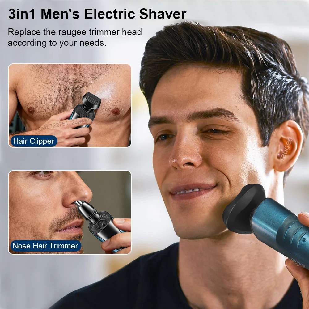 Electric Shaver for Men Portable Men's Electric Razor Beard Trimmer Electric Shaving Machine USB Rechargeable Body Hair Trimmer