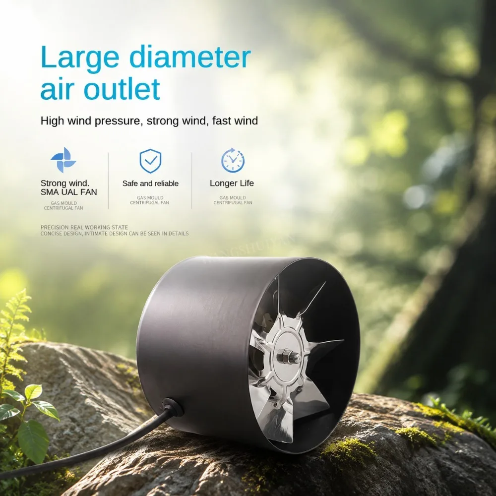 4''6''8'' Pipe Kitchen Toilet Exhaust Fan Louver Exhaust Fan Air Ventilation Ceiling Booster Blower Metal Exhaust Fan