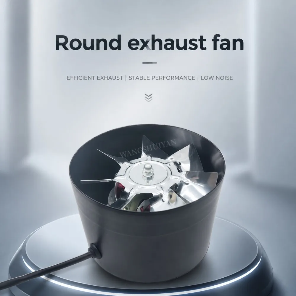4''6''8'' Pipe Kitchen Toilet Exhaust Fan Louver Exhaust Fan Air Ventilation Ceiling Booster Blower Metal Exhaust Fan