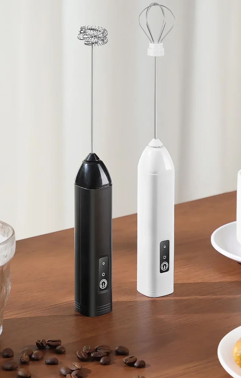 Electric Milk Foamer Blender Stainless Steel Handheld Milk Frother Wireless Coffee Whisk Mixer Egg Beater Tools For Kitchen