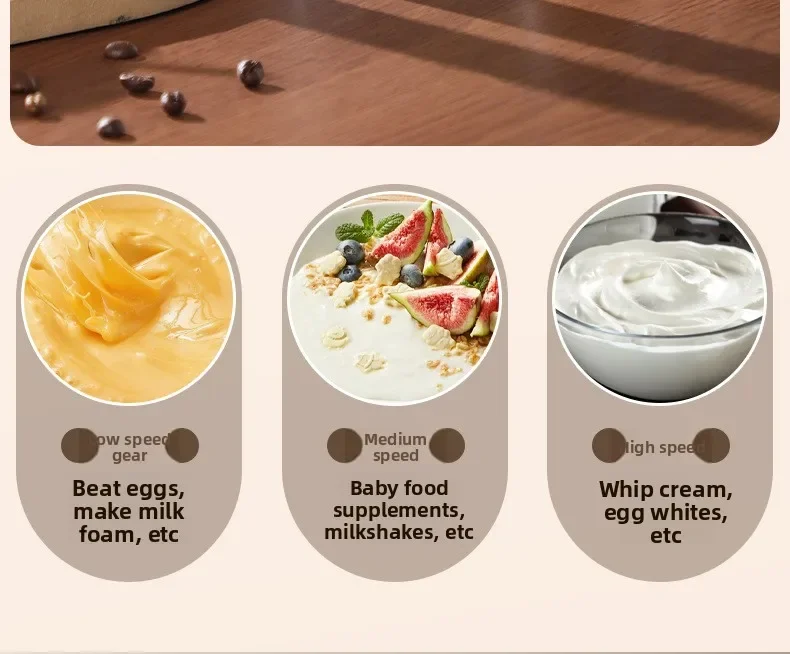 Electric Milk Foamer Blender Stainless Steel Handheld Milk Frother Wireless Coffee Whisk Mixer Egg Beater Tools For Kitchen