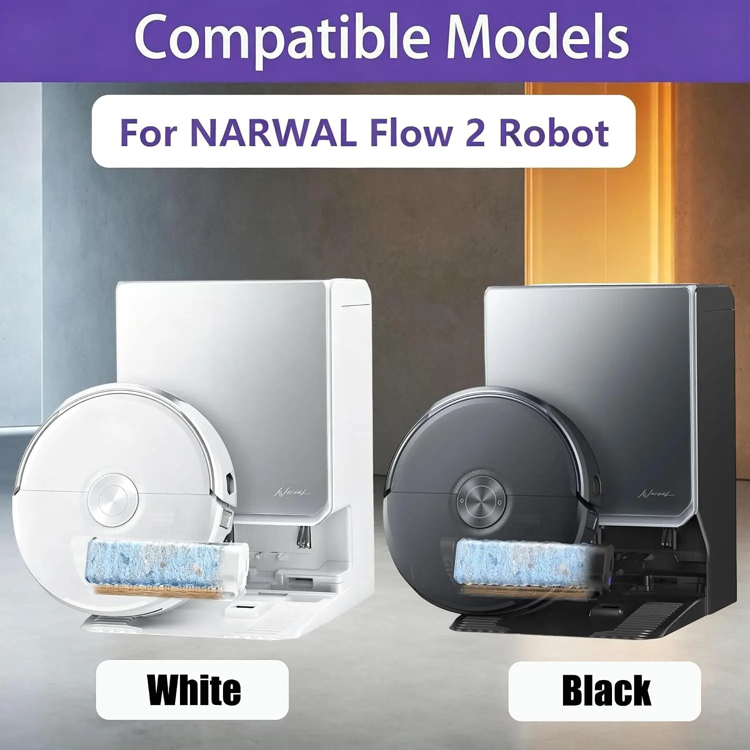 Vacuum Replacement Dust Bags for NARWAL Flow 2 Robot Vacuum and Mop, Vacuum Clean Dust Bag Collecting Bags Accessory Parts