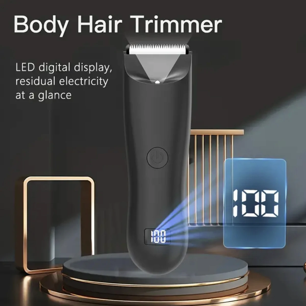 2026 Men's Body Trimmer, Electric Razor, Pubic and Underarm Hair Private Hair Trimmer, Ceramic Blade Men's Grooming Kit
