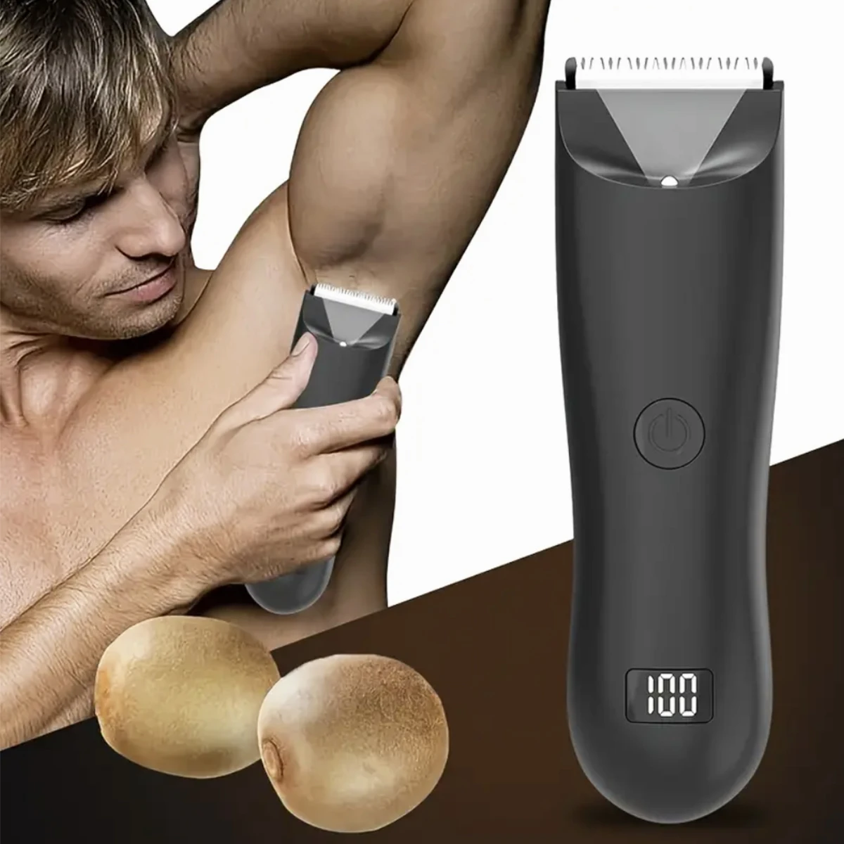2026 Men's Body Trimmer, Electric Razor, Pubic and Underarm Hair Private Hair Trimmer, Ceramic Blade Men's Grooming Kit