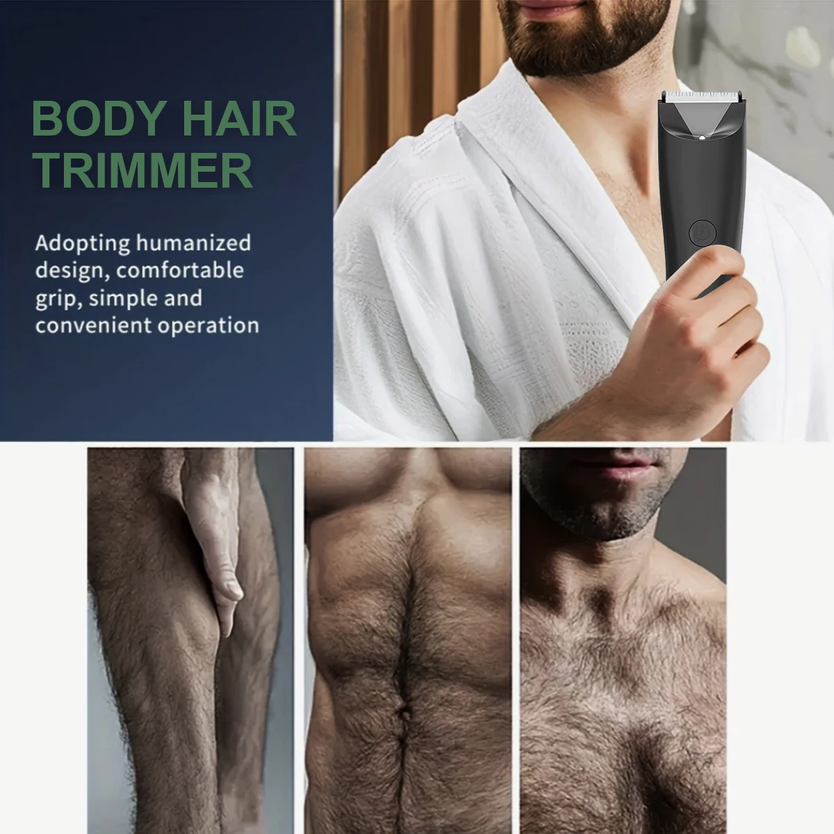 2026 Men's Body Trimmer, Electric Razor, Pubic and Underarm Hair Private Hair Trimmer, Ceramic Blade Men's Grooming Kit
