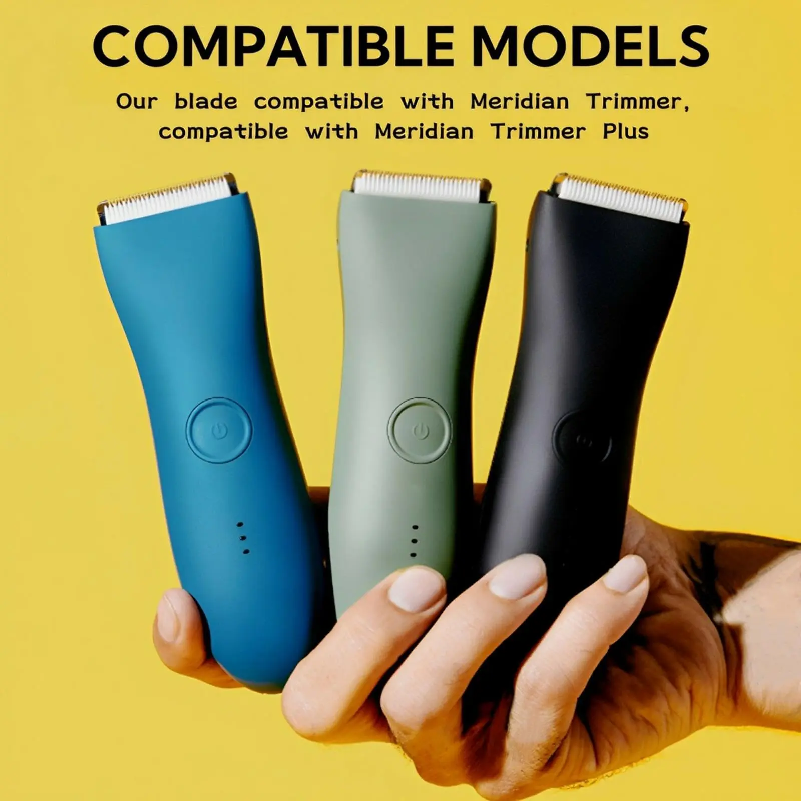 3pcs Replacement Blades for Body Hair Trimmer Men Depilators Blade Compatible with Meridian Trimmer &Meridian Trimmer Plus