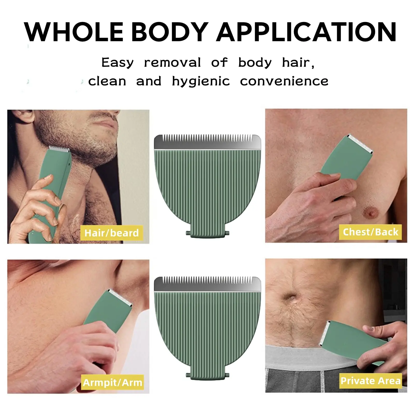 3pcs Replacement Blades for Body Hair Trimmer Men Depilators Blade Compatible with Meridian Trimmer &Meridian Trimmer Plus