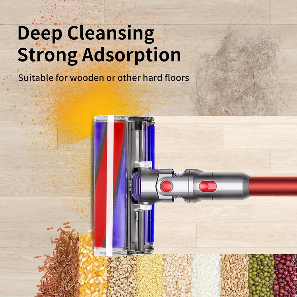 For Dyson V8 V7 V11 V10 V15 Vacuum Cleaner Soft Roller Brush Replacement Part, Motorized Floor Brush Head For Hard Wood Floor
