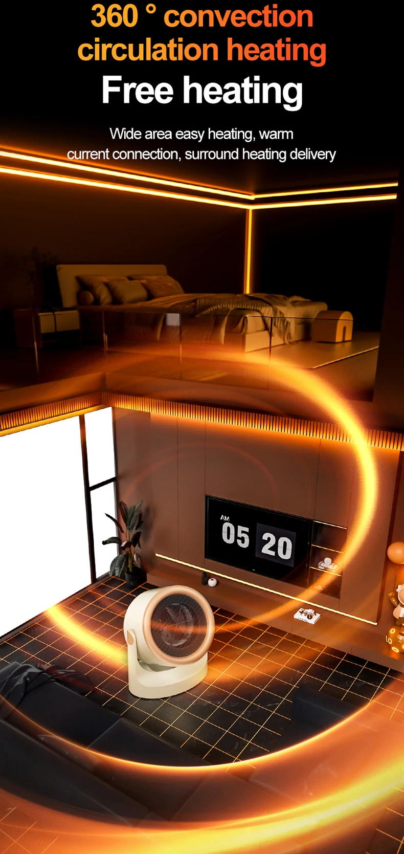 Desktop Heater Dormitory Mini Quick Heating Silent Energy Efficient Household Hot Air Blower Appliances Room Warmer For Office 