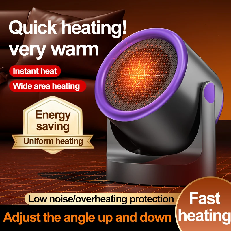 Desktop Heater Dormitory Mini Quick Heating Silent Energy Efficient Household Hot Air Blower Appliances Room Warmer For Office 