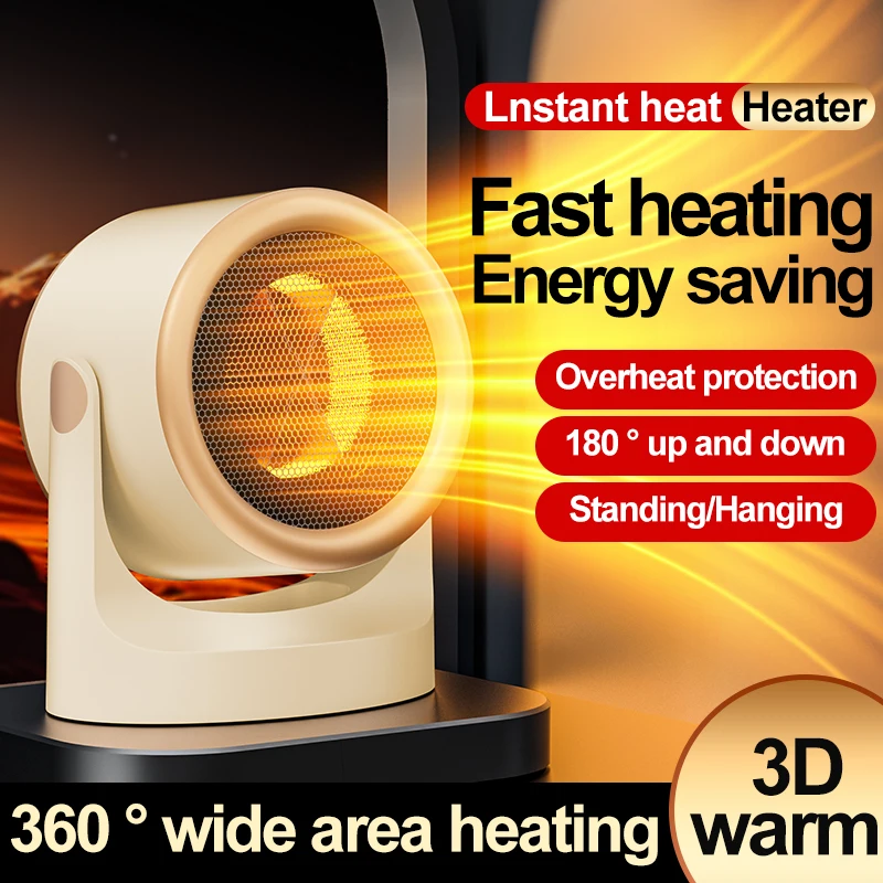 Desktop Heater Dormitory Mini Quick Heating Silent Energy Efficient Household Hot Air Blower Appliances Room Warmer For Office 