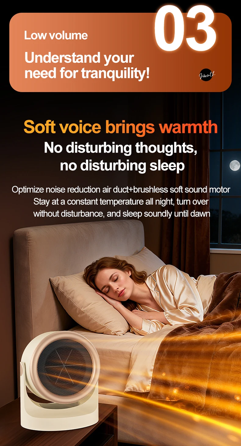 Desktop Heater Dormitory Mini Quick Heating Silent Energy Efficient Household Hot Air Blower Appliances Room Warmer For Office 