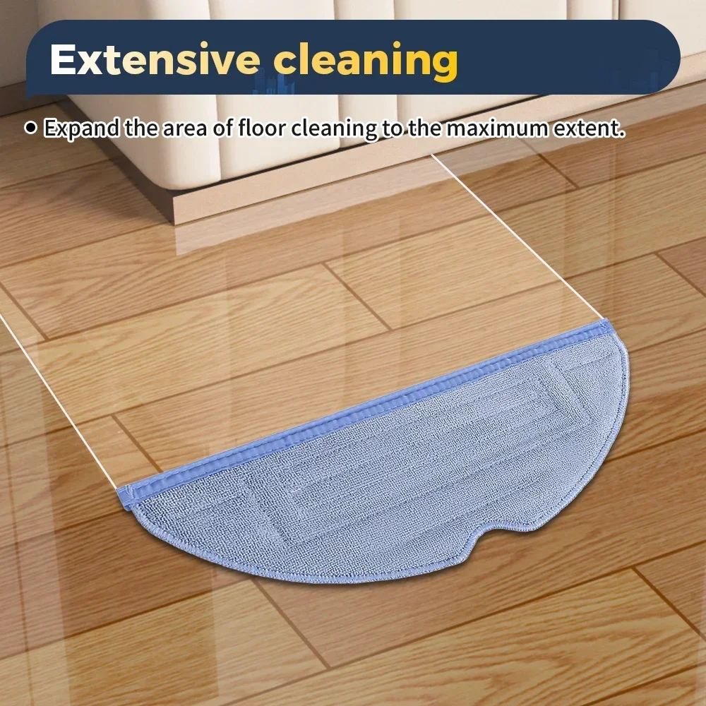 Washable Reusable Mop Cloths For Roborock T7S T8 Plus S7 S7Max S7MaxV Ultra S70 S75 G10 Robot Vacuum Accessories Mop Rags Parts