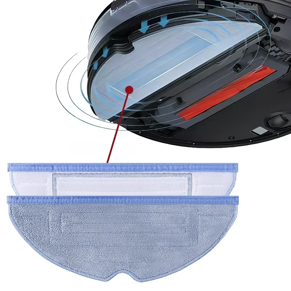 Washable Reusable Mop Cloths For Roborock T7S T8 Plus S7 S7Max S7MaxV Ultra S70 S75 G10 Robot Vacuum Accessories Mop Rags Parts