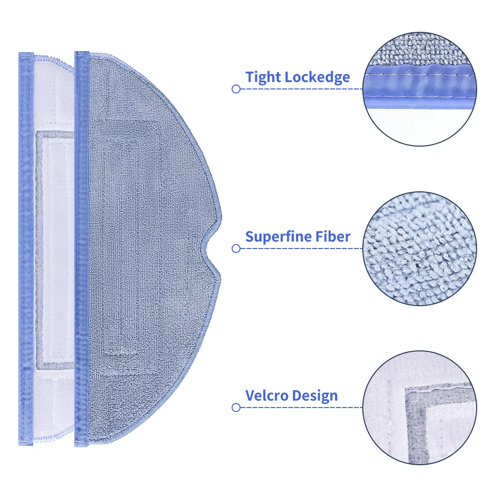 Washable Reusable Mop Cloths For Roborock T7S T8 Plus S7 S7Max S7MaxV Ultra S70 S75 G10 Robot Vacuum Accessories Mop Rags Parts