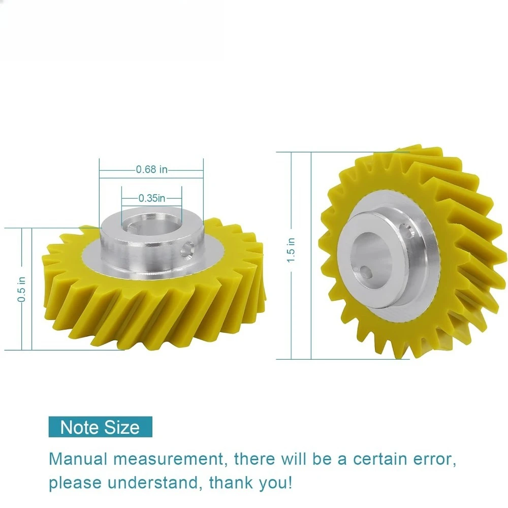 2Pcs Mixer Worm Gear W10112253 for KitchenAid Mixers Gear Replace Parts