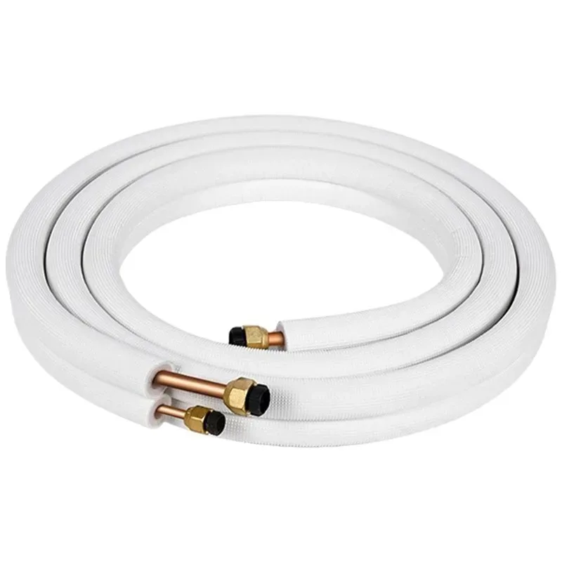 New 3m Insulated Copper Aluminum Connecting Pipe 1/4'' 3/8'' Air Conditioner Pipes Fittings Pair Coil Tube Split Line Wire Set A