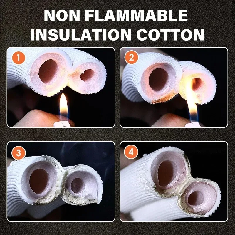 New 3m Insulated Copper Aluminum Connecting Pipe 1/4'' 3/8'' Air Conditioner Pipes Fittings Pair Coil Tube Split Line Wire Set A