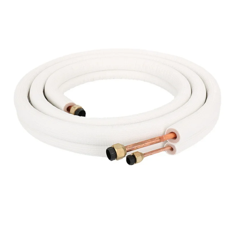 New 3m Insulated Copper Aluminum Connecting Pipe 1/4'' 3/8'' Air Conditioner Pipes Fittings Pair Coil Tube Split Line Wire Set A